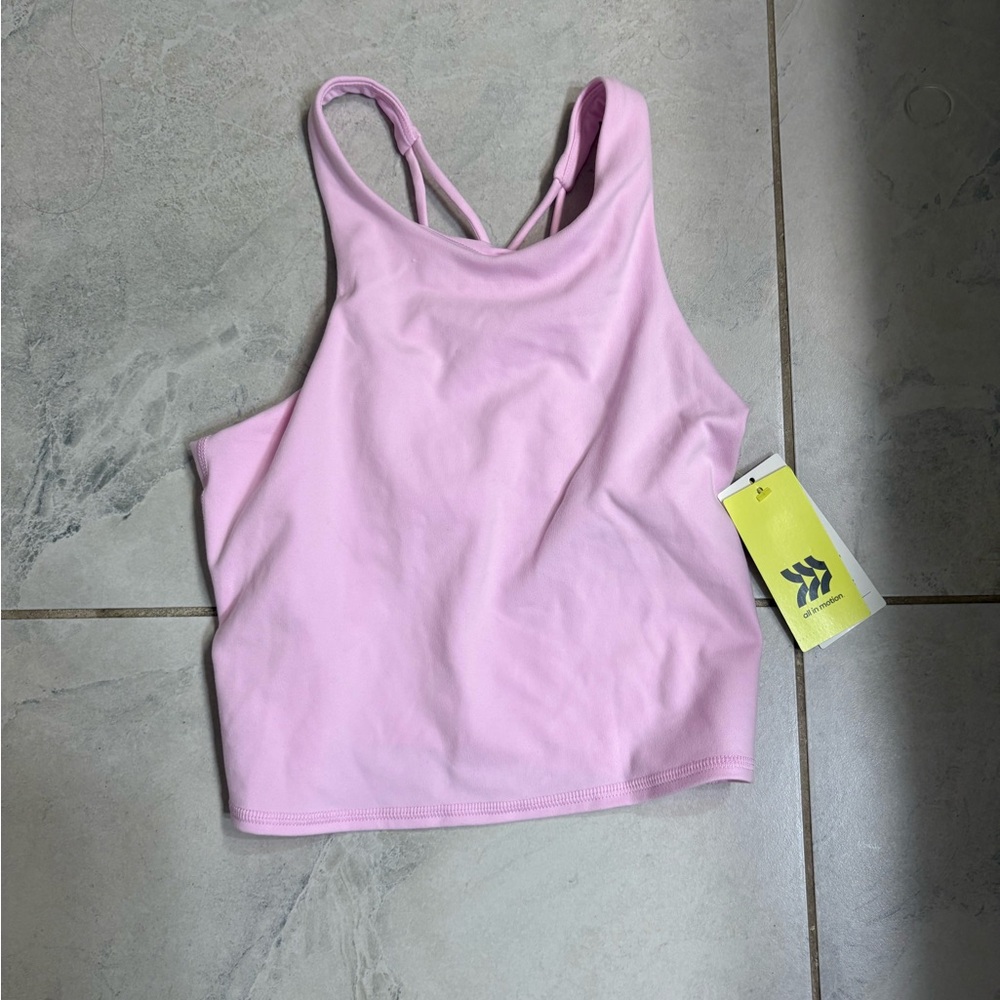 Pink Strappy Crop Top